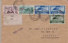 1954 CARTA RECOMENDADA DE TERNI PARA SALERNO - INTERESANTE FRANQUEO comprar usado  Enviando para Brazil
