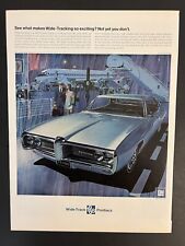 Pontiac Car VTG 1967 Life Print Add 10.5x13.5 Wide-Trak LeMans 1969s Muscle Cars for sale  Shipping to South Africa