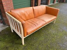 orange leather sofa for sale  ALTRINCHAM