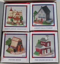 Liberty Falls Village#5 Fire House Conservatory Fishery Potting Shed Set/4 Preow for sale  Shipping to South Africa