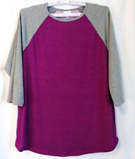 Usado, Pulôver LuLaRoe Plus-Size Stretch Raglan LS cinza vinho micro bolinhas 3XL comprar usado  Enviando para Brazil