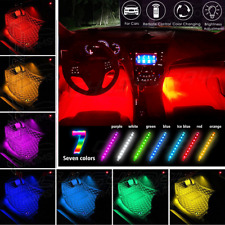 Lâmpada interna de carro LED RGB brilho sob painel assentos Footwell iluminação interna comprar usado  Enviando para Brazil