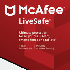 McAfee LiveSafe | Total Protection 1  YEAR Unlimited, usado comprar usado  Enviando para Brazil