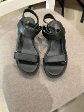 Black flatform sandals for sale  BRISTOL