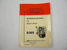 MWM D302 Dieselmotor 1 - 2 Zylinder Betriebsanleitung Wartung Pflege 1979 comprar usado  Enviando para Brazil