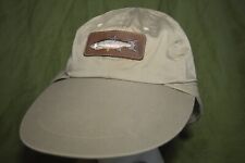 Usado, Chapéu masculino vintage com aba no pescoço longo M/L feito nos EUA remendo de peixe para barco comprar usado  Enviando para Brazil