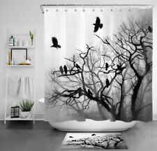 Conjuntos de cortinas de chuveiro de madeira morta de Halloween para decoração de banheiro com ganchos comprar usado  Enviando para Brazil