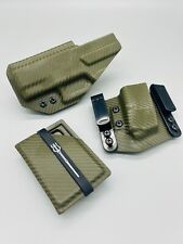 CZ 75D PCR Compact Olive Carbon Fiber Kydex IWB Holster, Mag Pouch & Wallet USA, used for sale  Shipping to South Africa
