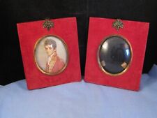 ANTIQUE VICTORIAN PAIR X2 MINIATURE PORTRAIT PHOTO PICTURE BRASS ACORN FRAMES for sale  Shipping to South Africa