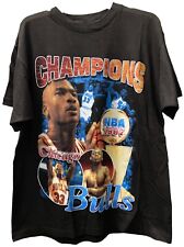 Camiseta vintage de los Chicago Bulls 1997 NBA Champions negra Jordan Pippen Rodman XL segunda mano  Embacar hacia Argentina