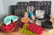 Used, Job Lot - Baking Tins - Trays - Silicone Moulds - Cake Cases for sale  Shipping to South Africa