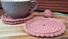 Crochet coaster peach for sale  PAISLEY