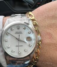Rolex Oyster Date Precision 6694 Mother of Pearl Diamonds 1960/69 Folded Watch for sale  Shipping to South Africa