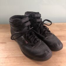 Usado, Tênis Reebok Freestyle Hi Top Feminino Tamanho 7 Sapatilhas Pretas comprar usado  Enviando para Brazil