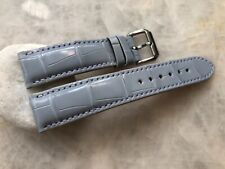Pulseira de relógio de couro de jacaré crocodilo cinza real genuíno 20 mm/18 mm comprar usado  Enviando para Brazil