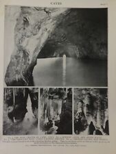 Antigua impresión cuevas La Gruta Azul Italia Jenolan Nueva Gales del Sur fecha 1926 segunda mano  Embacar hacia Argentina