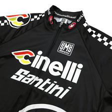 Camiseta masculina de ciclismo SMS Santini (Itália) Team Cinelli zíper completo (L) ~ Excelente! comprar usado  Enviando para Brazil