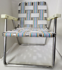 Usado, Cadeira de praia vintage infantil com teia de alumínio dobrável gramado pátio comprar usado  Enviando para Brazil