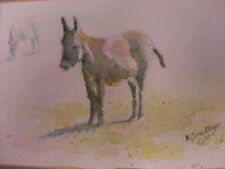 Whimsical donkeys watercolor for sale  El Cajon