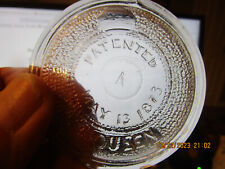 Usado, Antigua tapa de vaso enlatada/jalea QUEEN PATENTADA 13 de mayo de 1873 frascos de frutas de colección segunda mano  Embacar hacia Argentina