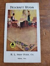 Used, Delcraft Rugs, H.L. Stiff Furniture Company, Salem Oregon 1925 Catalog Brochure for sale  Shipping to South Africa