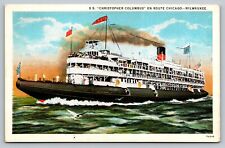 Usado, SS Christopher Columbus a caminho de Chicago-Milwaukee comprar usado  Enviando para Brazil