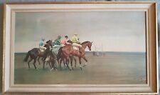 Used, SIR ALFRED MUNNINGS "October Meeting" horse racing Lithograph C1950. VGC.  for sale  HARROGATE