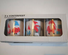 IKEA VINTERFEST HOLIDAY CANDLES Christmas Gnomes (3 Pack) BY Paulin Machado  till salu  Toimitus osoitteeseen Sweden