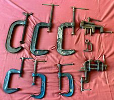 Used, 9x G Clamps & Vices Job Lot Bundle Vintage Record Silver-Line Dronfield 6" for sale  Shipping to South Africa