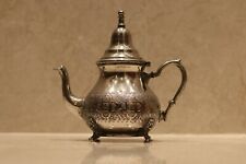 Used, Moroccan Teapot  Handmade Serving Silver Plated  Handcraft Engraved for sale  Shipping to Canada