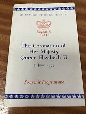 Souvenir program coronation for sale  WEYMOUTH