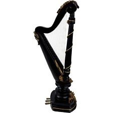 Instrumento musical vintage esculpido em harpa Bespaq casa de bonecas de madeira miniatura 1:12 comprar usado  Enviando para Brazil