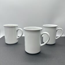 SUR LA TABLE 3 Mugs Bistro Handcrafted White Porcelain  Coffee  Tea Cups 8 OZ for sale  Shipping to South Africa