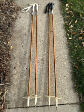 Usado, 2 pares de varas de esqui cross country vintage bambu 140 Adirondack madeira nórdica comprar usado  Enviando para Brazil