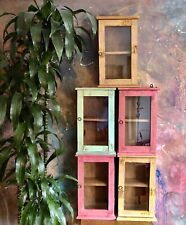 Reclaimed Wall Mounted Kitchen Cupboard Display Case/Hand painted/Handmade for sale  Shipping to South Africa
