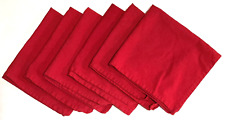 Conjunto de 6 guardanapos de pano vermelho brilhante algodão resistente 17,75x18,5" feitos na Índia casual comprar usado  Enviando para Brazil