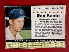 Cartão de beisebol Ron Santo 1961 pós-baixa qualidade HOF #196 frete combinado comprar usado  Enviando para Brazil