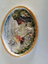 Quadretto ovale ceramica usato  Italia