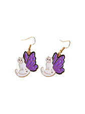 Used, Cute Cat with Wings Women Earrings Enamel Brass Dangle Drop Casual for sale  Shipping to South Africa