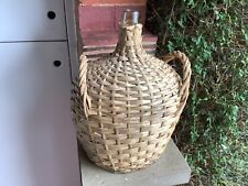 Wicker covered glass for sale  Shipping to Ireland