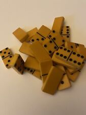 VTG Butterscotch Dominoes Bakelite Parts 27 Pieces for sale  Shipping to South Africa