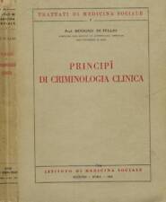 Principi criminologia clinica. usato  Italia