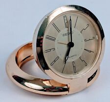 Relógio de mesa vintage Seiko Travel despertador dobrável quartzo dourado Japão sem tampa de bateria comprar usado  Enviando para Brazil