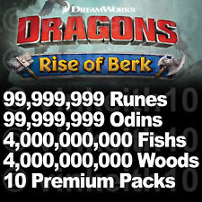 Dragões Rise Of Berk Ios Android Runas é Odins Peixe Madeira Plus 10 pacotes Premium comprar usado  Enviando para Brazil