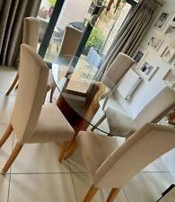 oval glass dining table chairs for sale  MILTON KEYNES