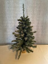 Árbol de Navidad artificial esmerilado pino de mesa/escritorio 20 1/2" con base de madera #5 segunda mano  Embacar hacia Argentina