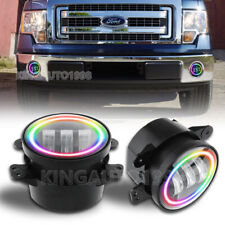 Kit combo projetor de luzes de neblina LED halo redondo 4" RGB para 2009-2014 Ford F-150 comprar usado  Enviando para Brazil