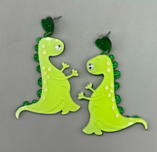 Dinosaur earrings green for sale  Macon