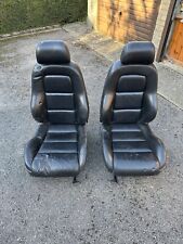 Recaro black leather for sale  WITNEY