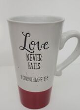 Xícara de café Belle Maisor Love Never Fails 1 Corinthians 13:8 comprar usado  Enviando para Brazil